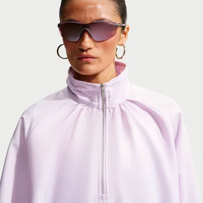 Nike Women's  Sportswear Satin 1/4-zip Anorak In Purple