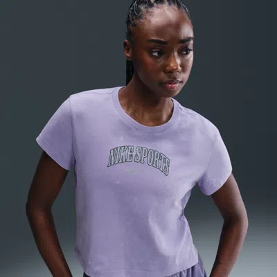 Nike Women's  Sportswear Short-sleeve T-shirt In Purple