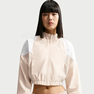 Nike Women's  Sportswear Shrunken Track Jacket In Neutral