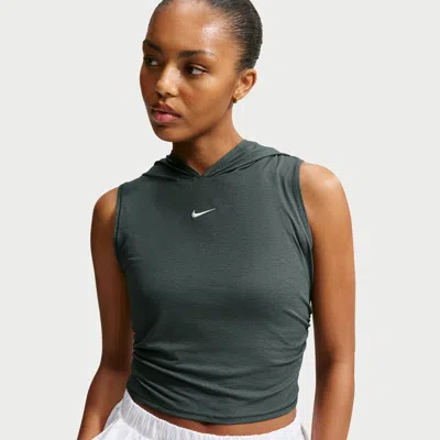 Nike Women's  Sportswear Slim Hooded Tank Top In Green