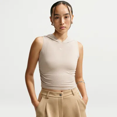 Nike Women's  Sportswear Slim Hooded Tank Top In Neutral