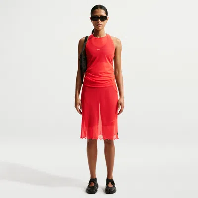 Nike Women's  Sportswear Slim Sheer Skirt In Red