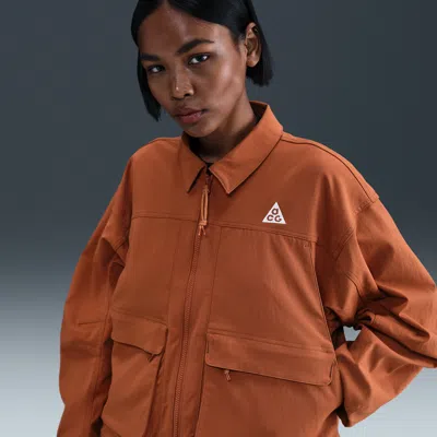 Nike Women's  Sportswear "smith Summit" Uv-resistant Jacket In Brown
