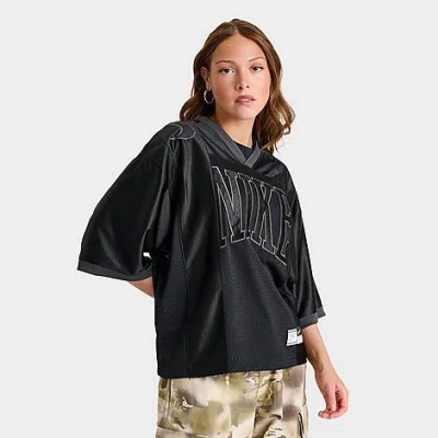 NIKE NIKE WOMEN'S SPORTSWEAR STREET OVERSIZED GRAPHIC JERSEY SHIRT