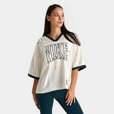NIKE NIKE WOMEN'S SPORTSWEAR STREET OVERSIZED GRAPHIC JERSEY SHIRT SIZE XL 100% POLYESTER/KNIT/JERSEY SHI