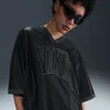 Nike Women's  Sportswear Street Oversized Short-sleeve Graphic Jersey In Black