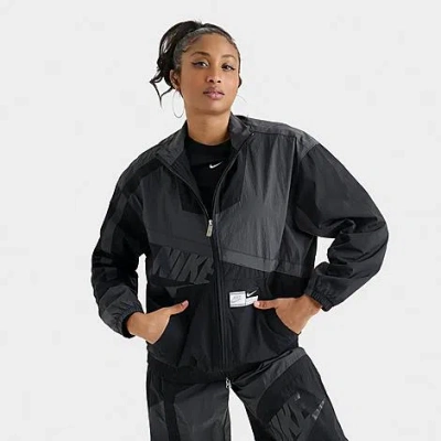 Nike Women's Sportswear Street Woven Jacket In Anthracite/black