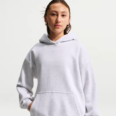 Nike Kids' Women's  Sportswear Studio Fleece Girls' Oversized Pullover Hoodie In Purple