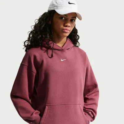 Nike Kids' Women's  Sportswear Studio Fleece Girls' Oversized Pullover Hoodie In Brown