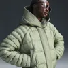Nike Women's  Sportswear Swoosh Puffer Primaloftâ® Therma-fit Oversized Hooded Jacket In Green