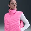 Nike Swoosh Series Oversized Down Vest In Pink