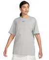Nike Essential Oversize T-shirt In Dark Grey Heather,black
