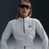 Nike Women's  Sportswear Tech Fleece Cropped 1/2-zip Top In Grey