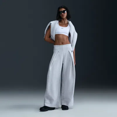 Nike Women's  Sportswear Tech Fleece High-waisted Pleated Pants In Grey