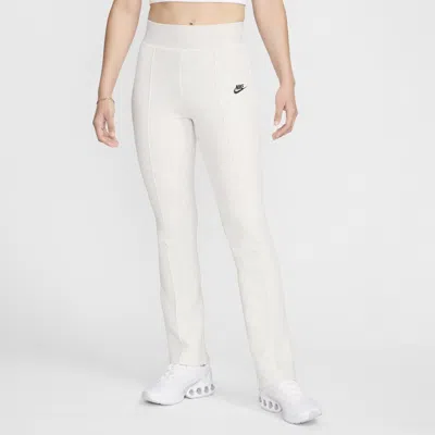 Nike Women's  Sportswear Tech Fleece High-waisted Slim Pants In Light Grey/heather/black 