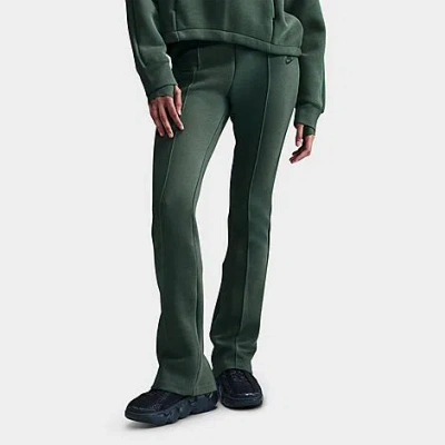 Nike Women's Sportswear Tech Fleece High-waisted Slim Pants In Vintage Green/black