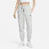 Nike Women's  Sportswear Tech Fleece Mid-rise Jogger Pants In Dark Grey Heather/black 