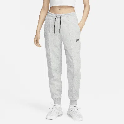 Nike Women's  Sportswear Tech Fleece Mid-rise Jogger Pants In Grey