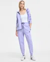 Nike Women's Sportswear Tech Fleece Mid-rise Jogger Pants In Lilac Ice,black