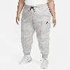 Nike Women's  Sportswear Tech Fleece Mid-rise Jogger Pants (plus Size) In Dk Grey Heather,black
