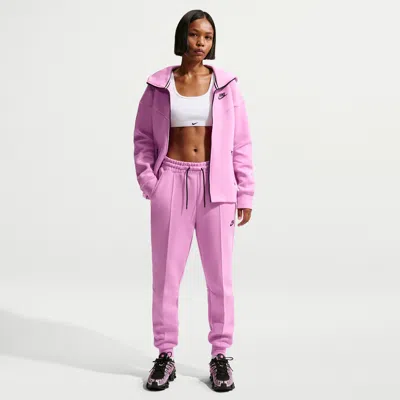 Nike Women's  Sportswear Tech Fleece Mid-rise Jogger Pants In Purple