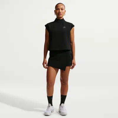 Nike Women's  Sportswear Tech Fleece Mid-rise Skort In Black