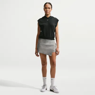 Nike Women's  Sportswear Tech Fleece Mid-rise Skort In Gray