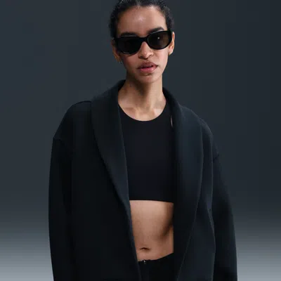 Nike Women's  Sportswear Tech Fleece Oversized Blazer In Black/black