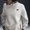 Nike Sportswear Oversize Mock Neck Tech Fleece Sweatshirt In Grey