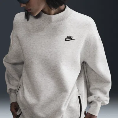 NIKE WOMEN'S  SPORTSWEAR TECH FLEECE OVERSIZED CREW-NECK SWEATSHIRT,1015617866
