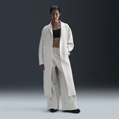 Nike Women's  Sportswear Tech Fleece Oversized Duster Jacket In Light Grey/black