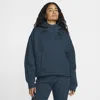 Nike Women's  Sportswear Tech Fleece Oversized Hoodie In Armory Navy/black