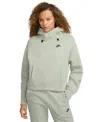 Nike Women's  Sportswear Tech Fleece Oversized Hoodie In Jade Horizon,black