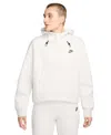 Nike Women's  Sportswear Tech Fleece Oversized Hoodie In Ltgrey,bla