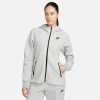 Nike Women's  Sportswear Tech Fleece Windrunner Full-zip Hoodie (plus Size) In Dark Grey Heather/black 
