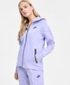 Nike Women's  Sportswear Tech Fleece Windrunner Full-zip Hoodie (plus Size) In Lilac Ice,black