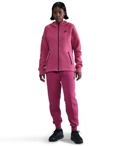 Nike Women's Sportswear Tech Fleece Windrunner Full-zip Hoodie In Pink