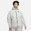Nike Women's  Sportswear Tech Fleece Windrunner Full-zip Hoodie (plus Size) In Dark Grey Heather/black 