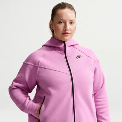 Nike Women's  Sportswear Tech Fleece Windrunner Full-zip Hoodie (plus Size) In Purple