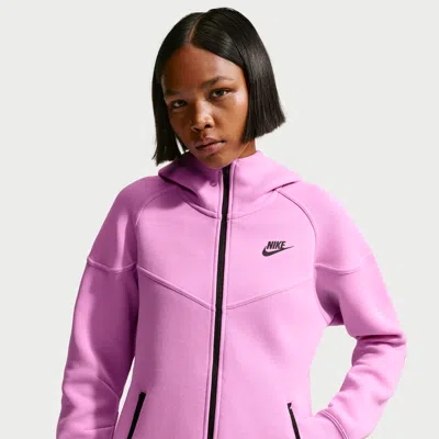 Nike Women's  Sportswear Tech Fleece Windrunner Full-zip Hoodie In Pink
