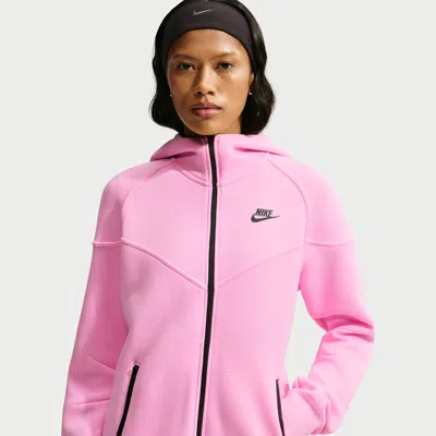 Nike Women's  Sportswear Tech Fleece Windrunner Full-zip Hoodie In Pink