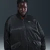 Nike Women's  Sportswear Therma-fit Reversible Bomber Jacket (plus Size) In Black