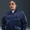 Nike Women's  Sportswear Therma-fit Reversible Bomber Jacket (plus Size) In Blue