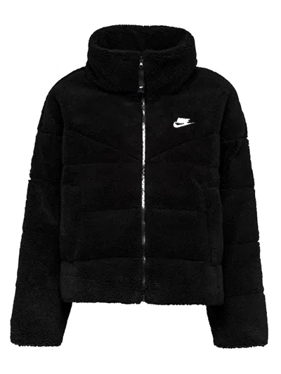 Pre-owned Nike Women's Sportswear Thermafit City Series Downfill Jacket In Black/white