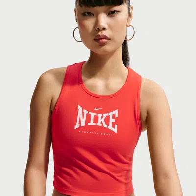 Nike Women's  Sportswear Tight Cropped Tank Top In Red