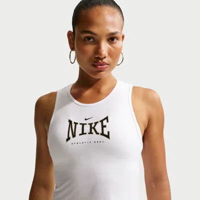 Nike Women's  Sportswear Tight Cropped Tank Top In White