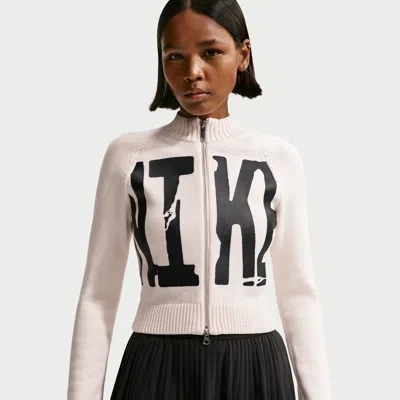 Nike Women's  Sportswear Tight Graphic Full-zip Sweater In White