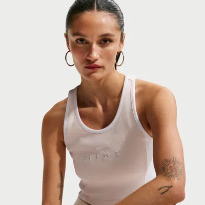 Nike Women's  Sportswear Tight Graphic Tank Top In White