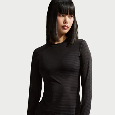 Nike Women's  Sportswear Tight Long-sleeve Sheer Top In Black