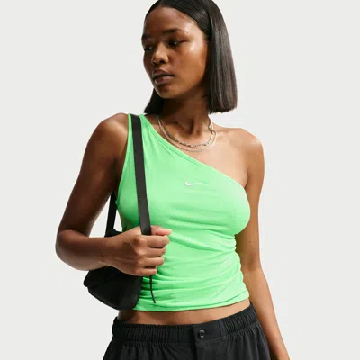 Nike Women's  Sportswear Tight One-shoulder Tank Top In Green